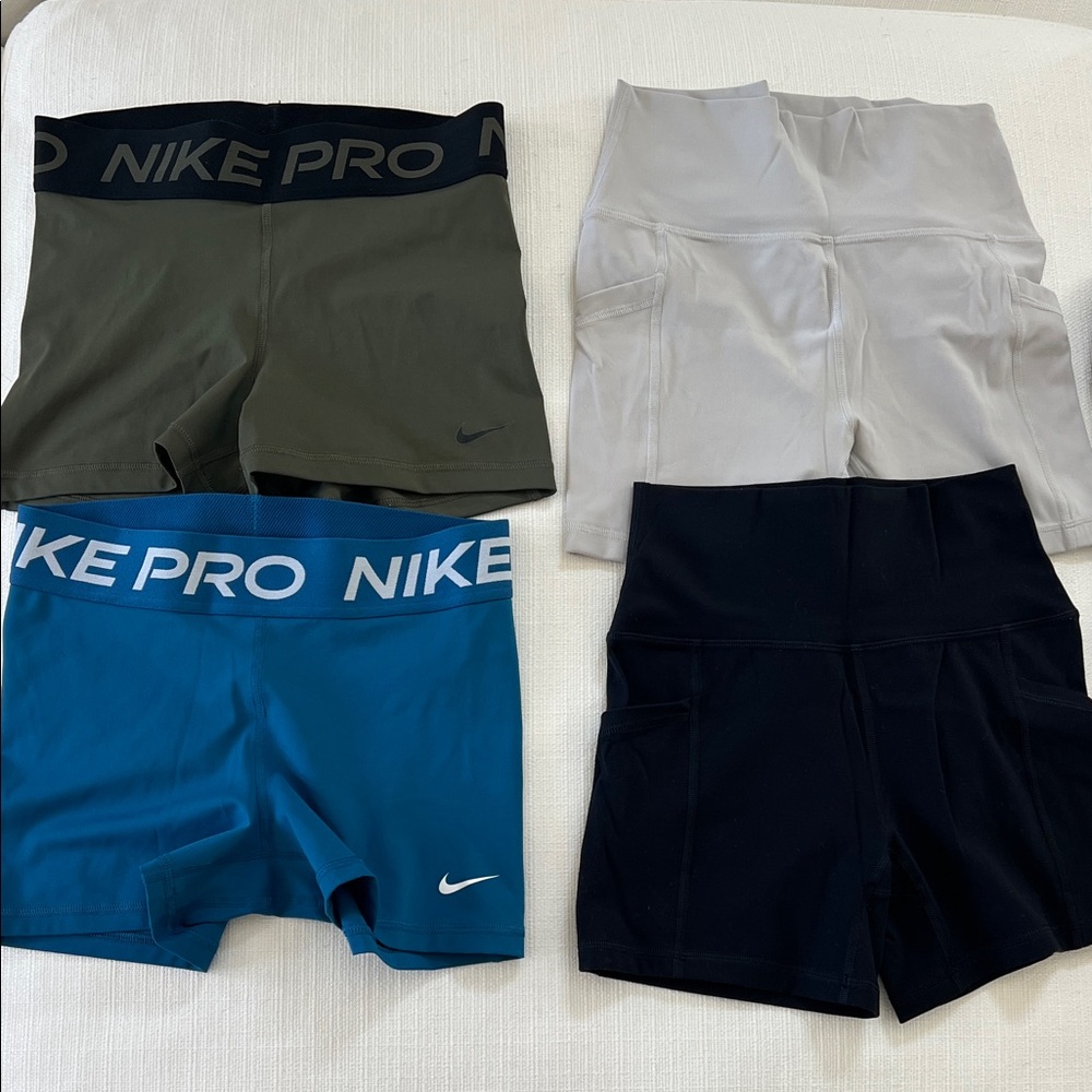 SET Womens biker shorts NIKE & SOUTHERN ATHLETICA - Olive, Teal, Grey, and Black